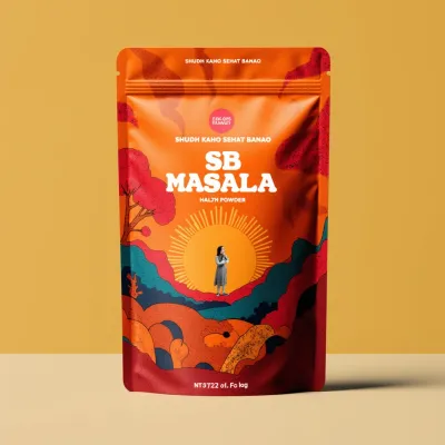 AI-Generated packaging for Food pouch in the Organic and Natural Products industry