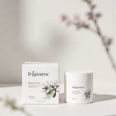 AI-Generated packaging for Cosmetics glass jar in the Skincare industry