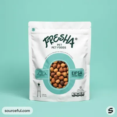 AI-Generated white food pouch packaging