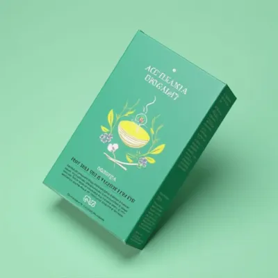 AI-Generated hunter green carton box packaging