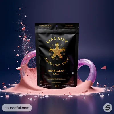 AI-Generated bronze food pouch packaging