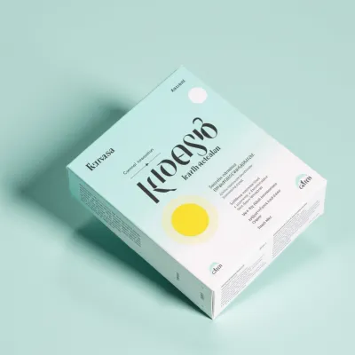 AI-Generated white carton box packaging