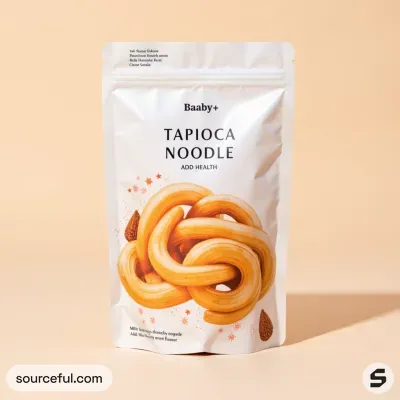 AI-Generated white food pouch packaging