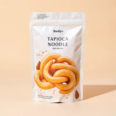 AI-Generated white food pouch packaging