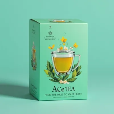 AI-Generated hunter green carton box packaging