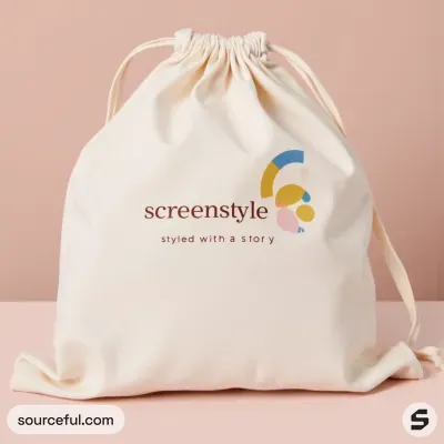 AI-Generated packaging for Drawstring bag in the Fashion and Accessories industry