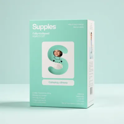 AI-Generated white carton box packaging