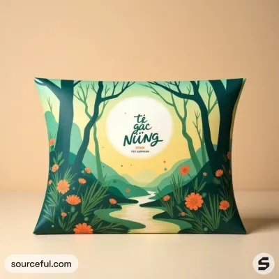 AI-Generated packaging for Pillow box in the Health and Wellness industry