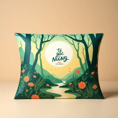 AI-Generated packaging for Pillow box in the Health and Wellness industry