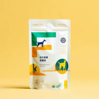 AI-Generated beige food pouch packaging