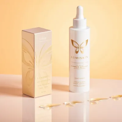 AI-Generated white dropper bottle packaging