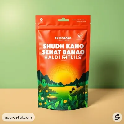 AI-Generated packaging for Food pouch in the Organic and Natural Products industry
