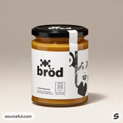 AI-Generated packaging for Food glass jar in the Food and Snacks industry