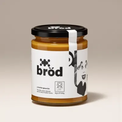 AI-Generated packaging for Food glass jar in the Food and Snacks industry