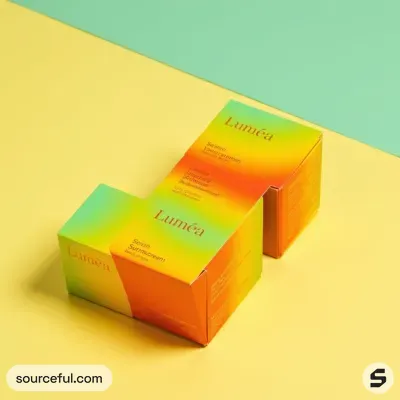 AI-Generated carmine carton box packaging