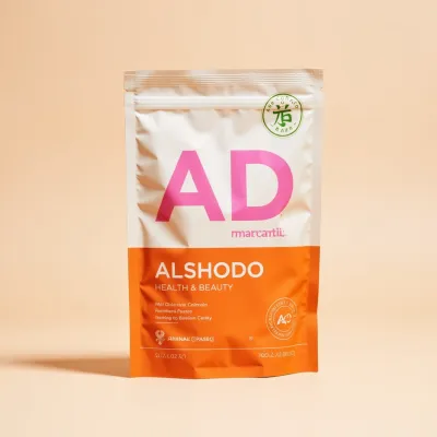 AI-Generated green food pouch packaging