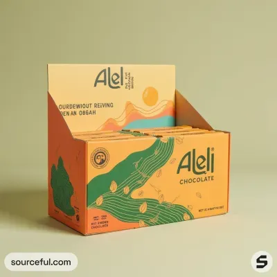 AI-Generated packaging for Shelf display box in the Food and Snacks industry