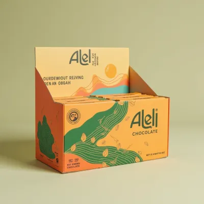 AI-Generated packaging for Shelf display box in the Food and Snacks industry