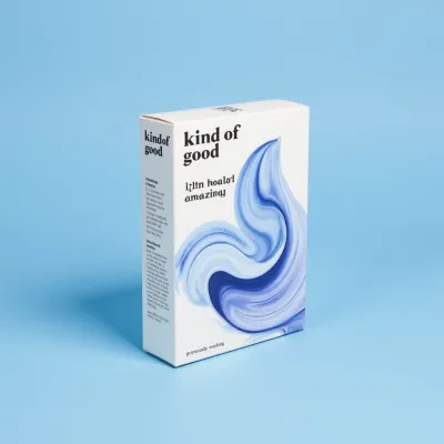 AI-Generated white carton box packaging