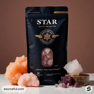 AI-Generated bronze food pouch packaging