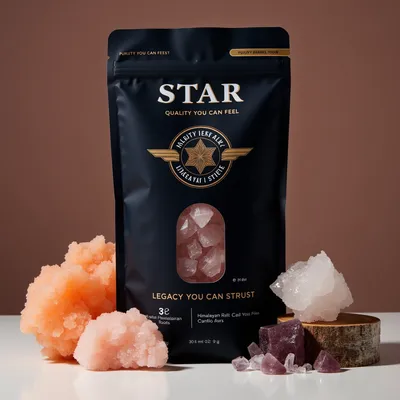 AI-Generated bronze food pouch packaging