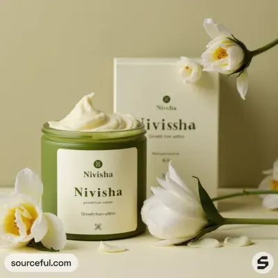 AI-Generated packaging for Cosmetics glass jar in the Haircare Products industry