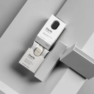AI-Generated white carton box packaging