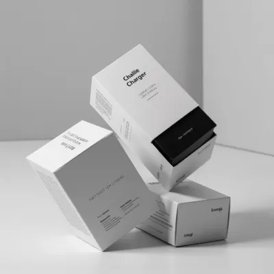AI-Generated white carton box packaging