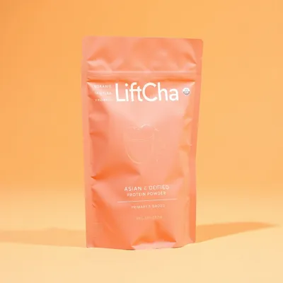 AI-Generated blush food pouch packaging