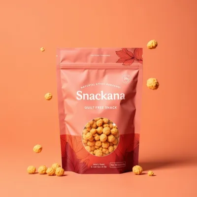 AI-Generated red food pouch packaging