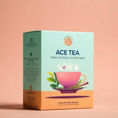 AI-Generated blush carton box packaging