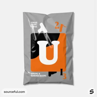 AI-Generated packaging for Plastic mailing bag in the Food and Snacks industry