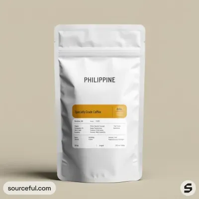 AI-Generated black food pouch packaging