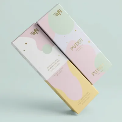 AI-Generated white carton box packaging