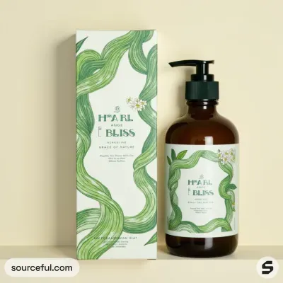 AI-Generated packaging for Pump bottle in the Beauty and Personal Care industry