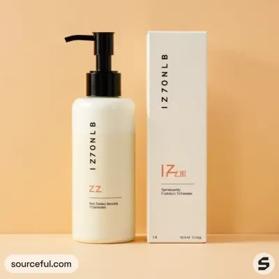 AI-Generated white pump bottle packaging