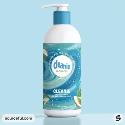 AI-Generated packaging for Pump bottle in the Beauty and Personal Care industry