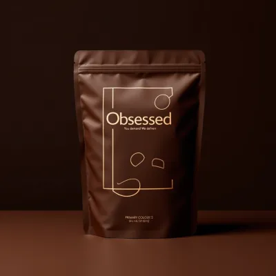 AI-Generated brown food pouch packaging