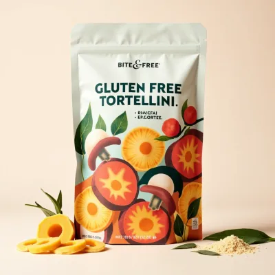 AI-Generated antique white food pouch packaging
