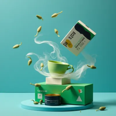 AI-Generated black carton box packaging