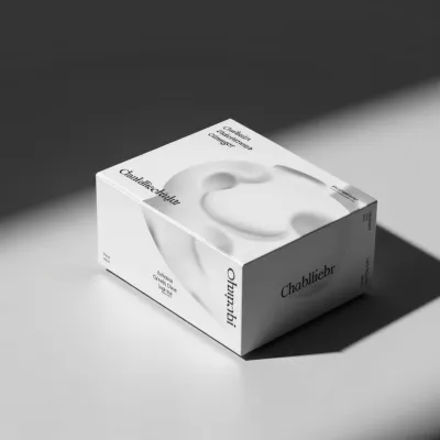 AI-Generated white carton box packaging