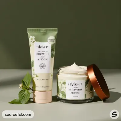 AI-Generated packaging for Cosmetics glass jar in the Haircare Products industry