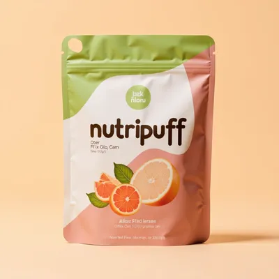AI-Generated Food pouch packaging for Food and Snacks