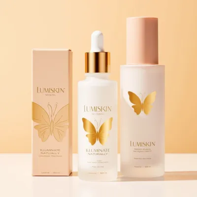 AI-Generated white dropper bottle packaging