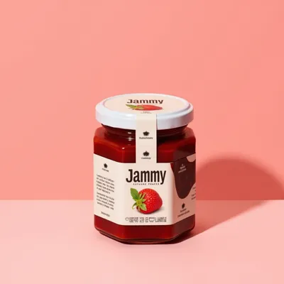 AI-Generated packaging for Food glass jar