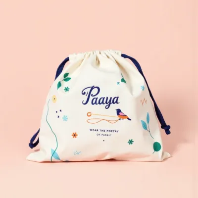AI-Generated packaging for Drawstring bag in the Fashion and Accessories industry