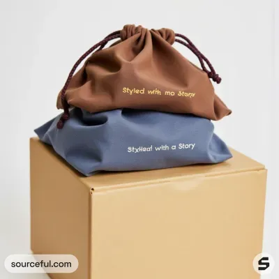 AI-Generated packaging for Drawstring bag in the Fashion and Accessories industry