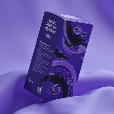 AI-Generated black carton box packaging