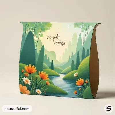 AI-Generated packaging for Pillow box in the Health and Wellness industry