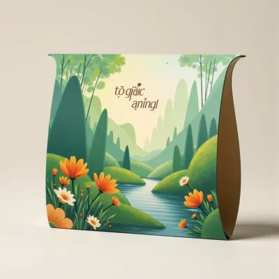 AI-Generated packaging for Pillow box in the Health and Wellness industry